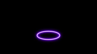 Parlayan neon hareketli konum simgesi simgesi canlandırılmış siyah arkaplan.