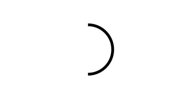 Black White Contact Icon Symbol Animated White Background — стоковое видео