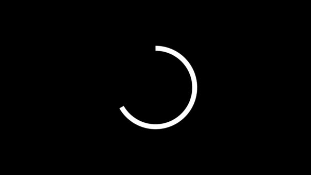 미니멀리스트는 검은색 배경에 애니메이션 서클에 진드기와 아이콘을 — 비디오