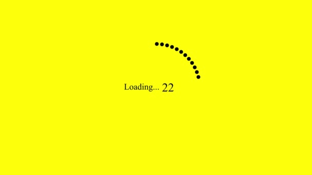 Reading Bar Counting Icon Animated Yellow Background — стоковое видео