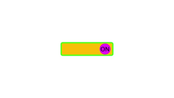 Minimalist Toggle Switch Position Vibrant Colors Animated Plain Background — Stock Video