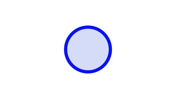 Icono Marca Verificación Simple Con Círculo Azul Animado Sobre Fondo — Vídeos de Stock