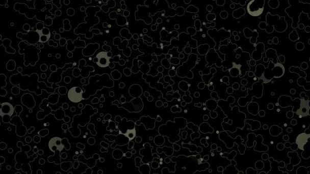 Fond Noir Abstrait Animé Particules Poussière Lumières Bokeh — Video
