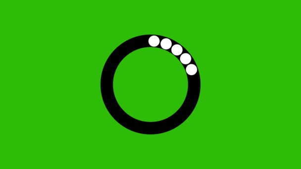 Minimalist Design Black Circle Animated Black Background — Stockvideo