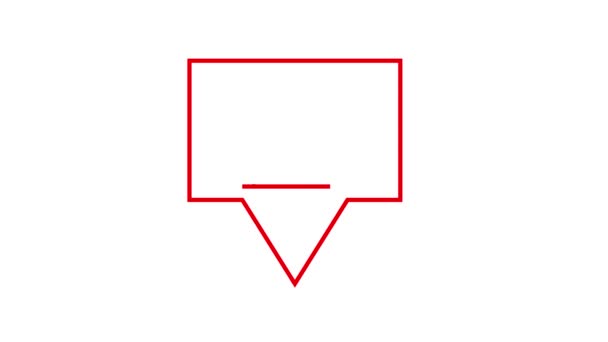 Статистика Червоного Кольору Лінійні Піктограми Анімовані Білому Тлі — стокове відео
