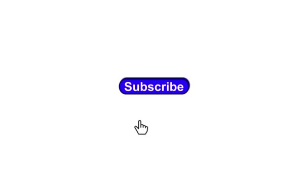 Анимированная Кнопка Подписки Белом Фоне — стоковое видео