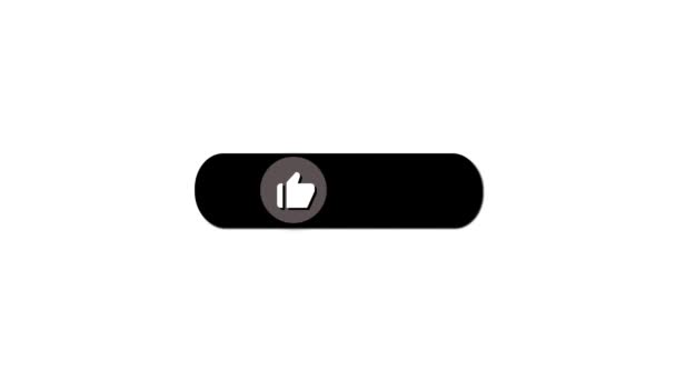 动画般的按钮 白色背景上有大拇指向上的图标 — 图库视频影像