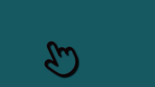 Fingerabdruck Symbol Animiert Auf Buntem Hintergrund — Stockvideo