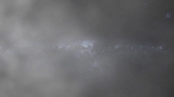 在星空背景下漂浮的有生命的小行星 — 图库视频影像