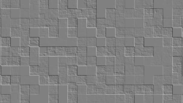 石の壁の質感に似た有機的な形をした抽象的なアニメーショングレーパターン — ストック動画