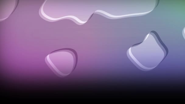 Animierter Farbverlauf Hintergrund Mit Fließenden Formen Und Subtilen Linien Violetten — Stockvideo