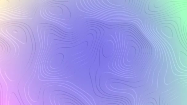 Abstract Pastel Gradient Background Animated Wavy Lines Pattern — Stock Video