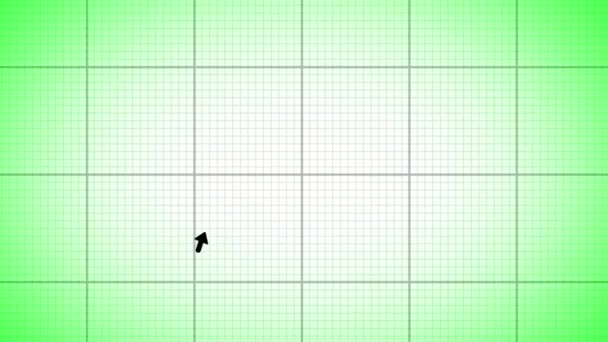 Graph Upward Trend Arrow Animated Green Grid Background — Stockvideo