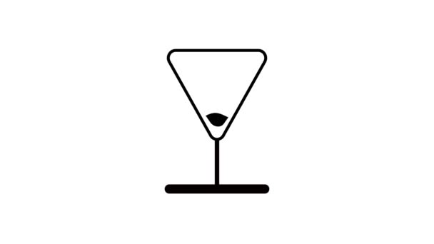 Иконка Чашки Анимированного Напитка Белом Фоне — стоковое видео