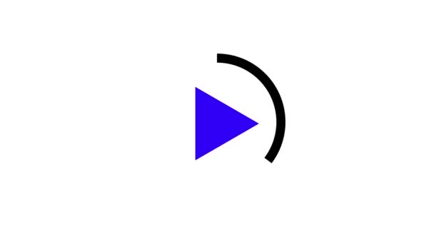 Video Giocare Semplice Icona Freccia Sfondo Bianco Animato — Video Stock