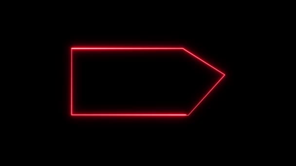 Neon Sign Buy Get Free Offer Animated Dark Background — Vídeo de Stock