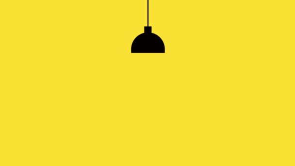 Home Lamp Isolated Animated Yellow Background — Stockvideo