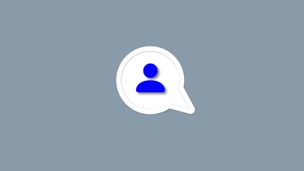 Contact Icon Animated Color Background — Vídeo de stock