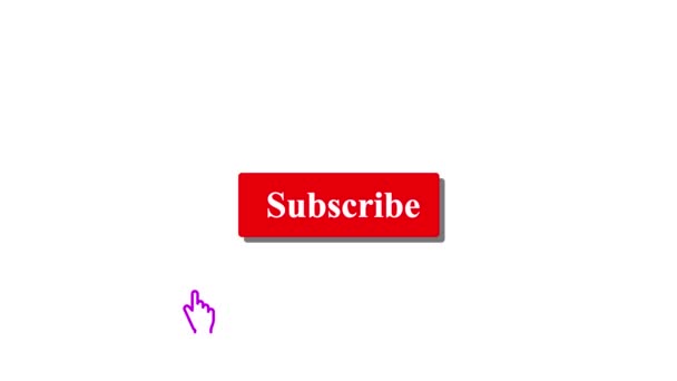 红色订阅按钮在白色背景上动画 — 图库视频影像