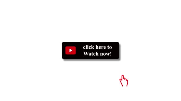 Animierter Klick Knopf Mit Einem Abspielsymbol Und Text Hier Klicken — Stockvideo