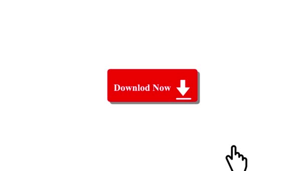 Animado Descarga Color Rojo Ahora Botón Sobre Fondo Color Blanco — Vídeo de stock