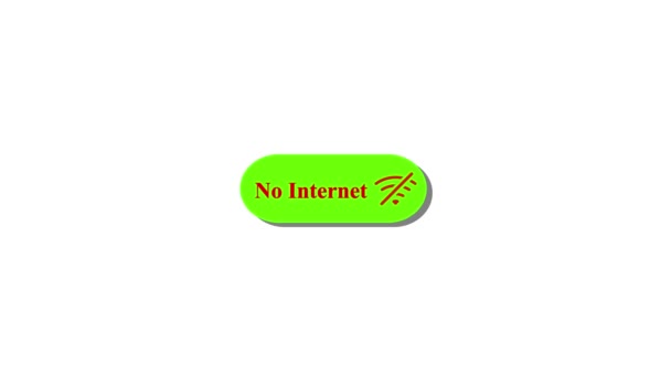 Πράσινο Εικονίδιο Χωρίς Internet Ένα Αποσυνδεδεμένο Σύμβολο Καλώδιο Κινουμένων Σχεδίων — Αρχείο Βίντεο