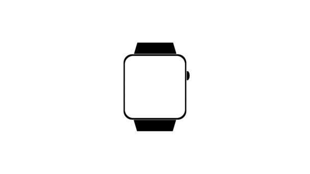Smartwatch Ikonou Obrazovce Animované Bílém Pozadí — Stock video