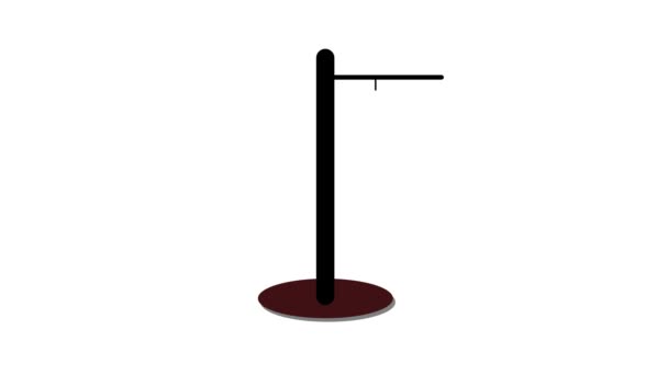 Directional Sign Right Arrow Icon Stand Animated White Background — 비디오
