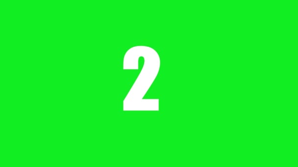 Seconds Countdown Timer Animated Green Background — Stok video