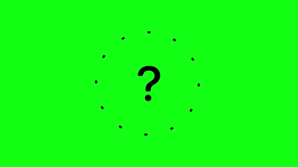 Question Icon Animated Green Background — Vídeos de Stock