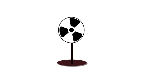 Fan Icon Animated White Background — Video