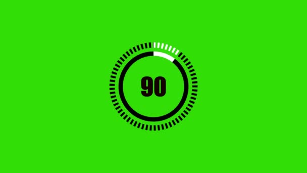 Digital Speedometer Reading Animated Vibrant Green Background — 图库视频影像