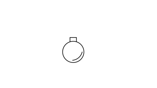 在白色背景上动画的图标炸弹 — 图库视频影像