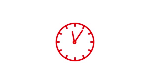 Time Lapse Relógio Loop Animado Fundo Cor Branca — Vídeo de Stock