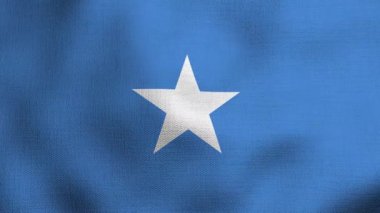 Gerçekçi ulusal bayrağın rüzgarda dalgalanması. Somali bayrağı.