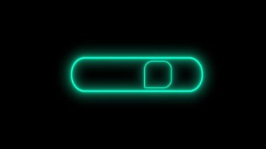 Siyah arkaplandaki neon ışıklı yorum düğmesi.