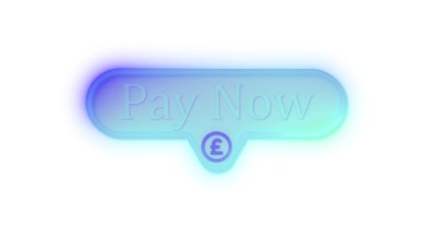 Bunte Pay Now Taste Mit Einem Symbol Für Ein Sicheres — Stockvideo