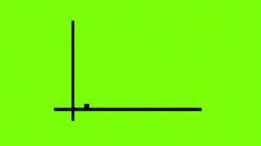 Beyaz arkaplanda büyümeyi veya başarıyı gösteren siyah çubuk grafiği canlandırıldı.