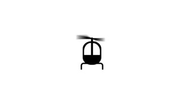 Beyaz arkaplanda canlandırılmış helikopter.