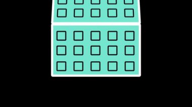 Uçan basit takvim simgesi siyah arkaplan üzerinde canlandırılıyor.