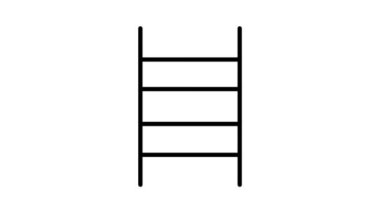 Beyaz arkaplanda kitap ve klasörlerle canlandırılmış siyah beyaz kitaplık.