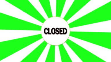 Radyasyon dizaynlı turuncu ve beyaz tabela canlandırılmış.