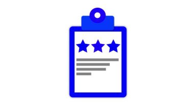 Beyaz arkaplanda yıldız simgesi olan canlandırılmış pano,