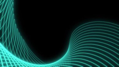 Siyah arkaplanda soyut renkli dalga desenleri canlandırıldı.