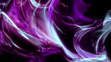 Soyut mor ve siyah duman desenleri koyu bir arkaplanda canlandırıldı.