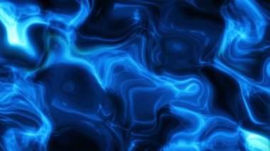 Soyut mavi sıvı dalgalar ışık efektli arkaplan canlandırması
