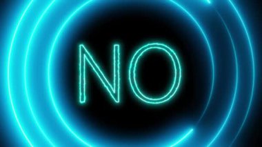 Kelime ile neon işareti Karanlık bir arka planda parlayan bir çember canlandırılmadı.