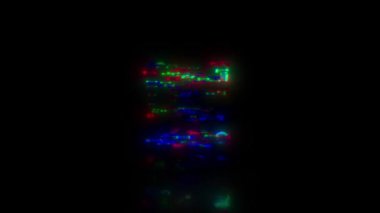 Siyah arkaplanda parlayan neon ünlem işareti canlandırıldı.