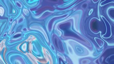 Soyut mavi sıvı dalga deseni canlandırılmış arkaplan.