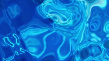 Soyut mavi sıvı dalga deseni canlandırılmış arkaplan.